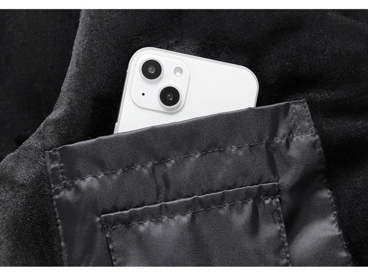 Herren Steppjacke mit Rautensteppung in Schwarz