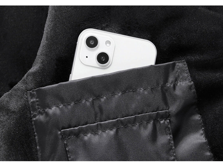 Herren Steppjacke mit Rautensteppung in Schwarz