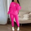 Rippstrick-Set aus Pullover und Hose mit Kordelzug