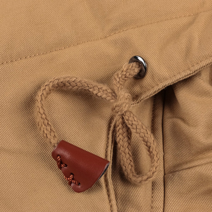 Herren Military-Winterjacke mit Kapuze in Khaki