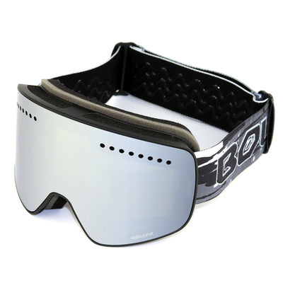 Rahmenlose Skibrille mit blauer verspiegelter Scheibe