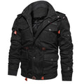 Herren Military-Winterjacke mit Kapuze in Khaki