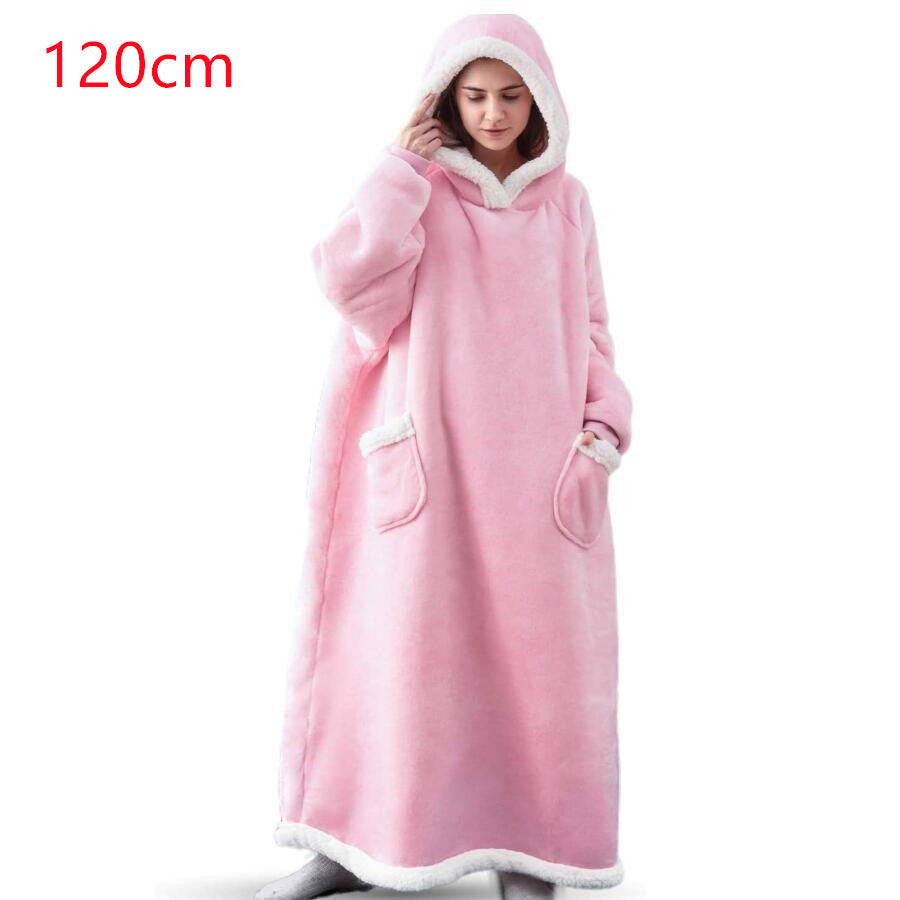 Übergrosse Hoodie-Decke mit Sherpa-Kapuze