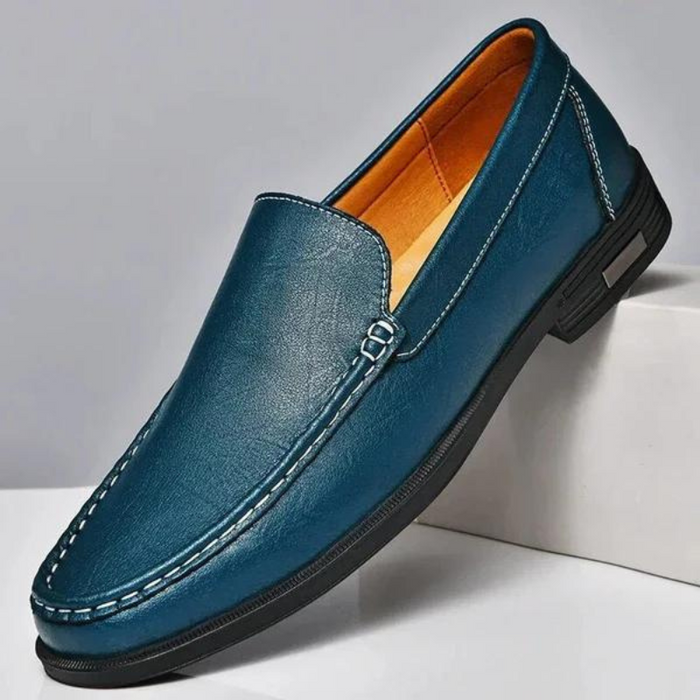 Herren Slip-On Loafer mit Kontrastnaht Business Casual