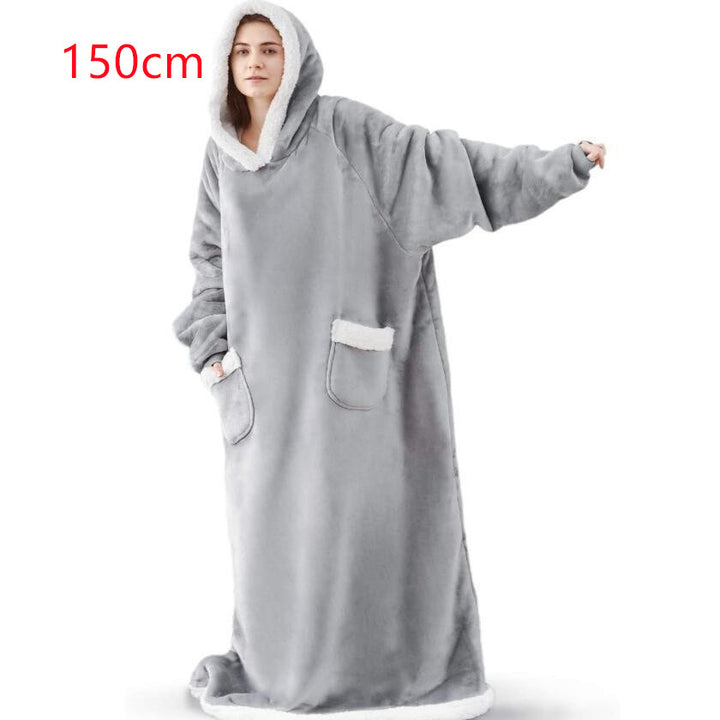 Übergrosse Hoodie-Decke mit Sherpa-Kapuze