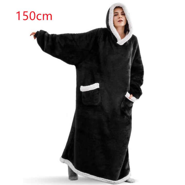 Übergrosse Hoodie-Decke mit Sherpa-Kapuze