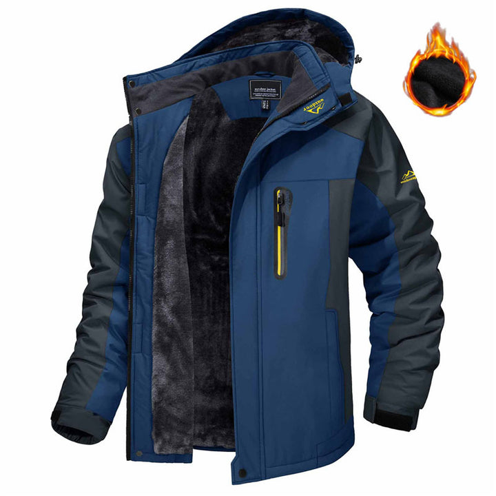 Herren-Parka mit Kapuze und Plüschfutter