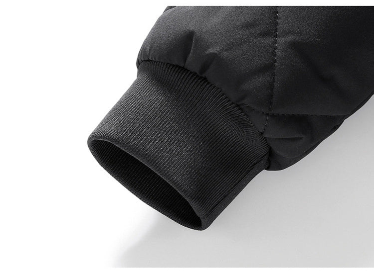 Herren Steppjacke mit Rautensteppung in Schwarz