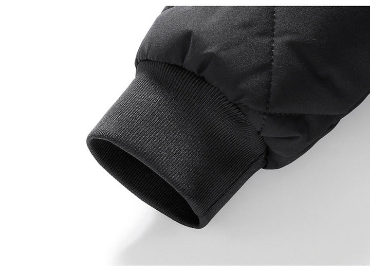 Herren Steppjacke mit Rautensteppung in Schwarz