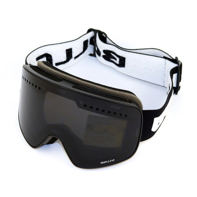 Rahmenlose Skibrille mit blauer verspiegelter Scheibe