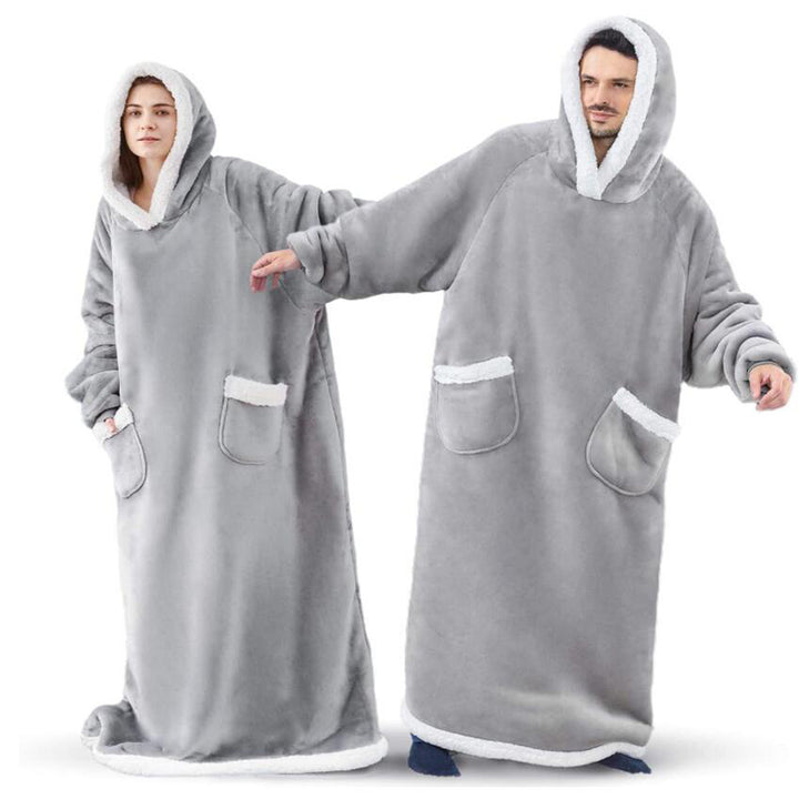 Übergrosse Hoodie-Decke mit Sherpa-Kapuze