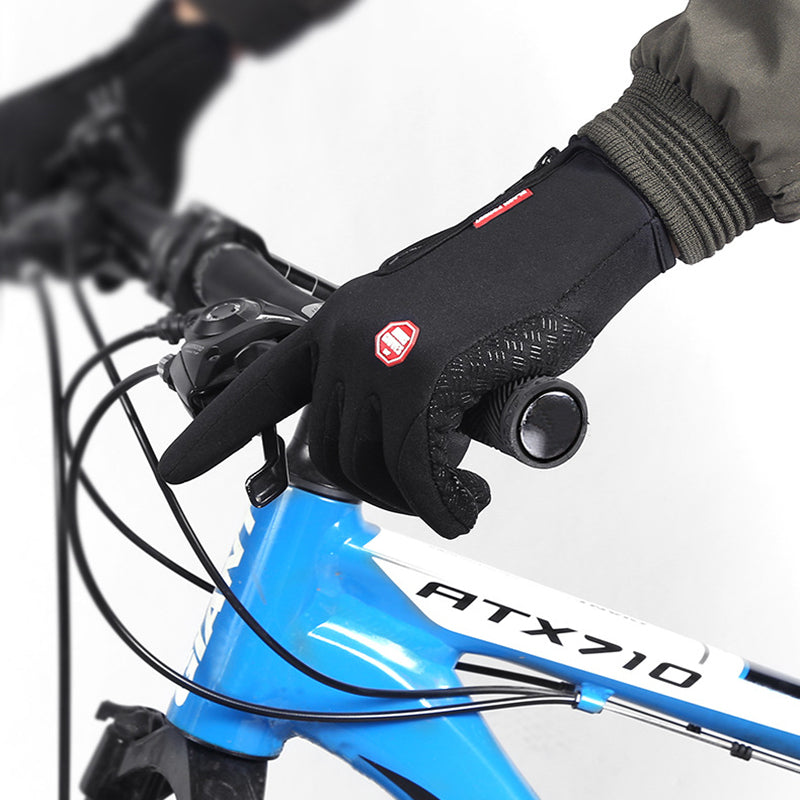 Fleece-Winterhandschuhe mit Touchscreen in Blau