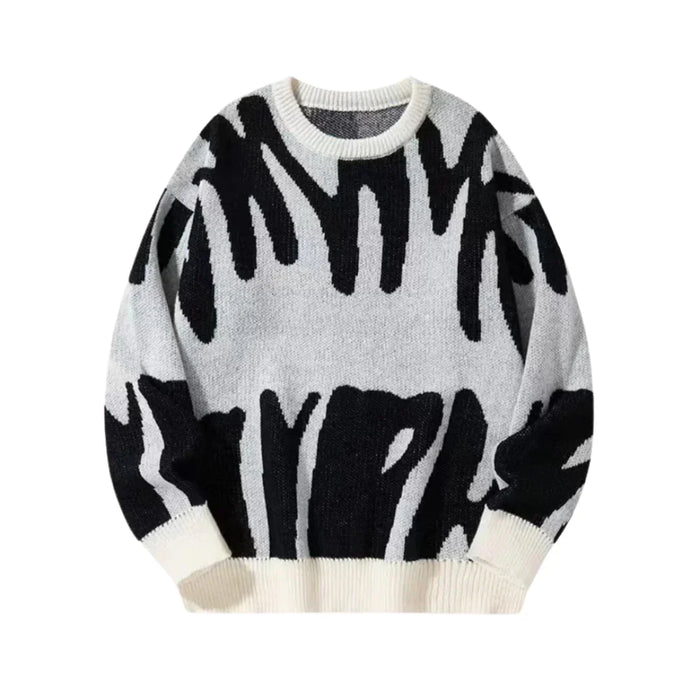 Herren Strickpullover mit Grafischem Muster und Rundhals