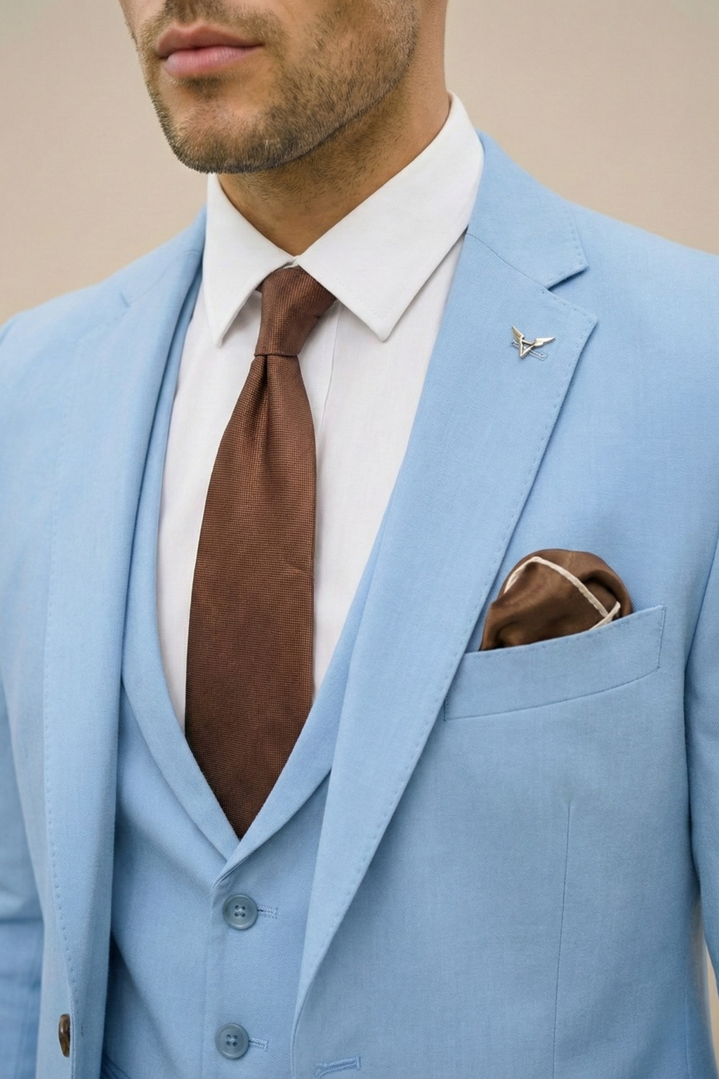 Elias | Herren Frühlings Moderner Dreiteiliger Anzug Set