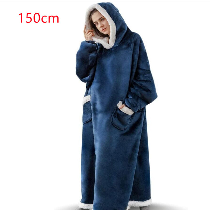 Übergrosse Hoodie-Decke mit Sherpa-Kapuze
