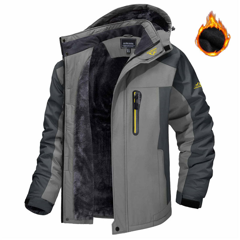 Herren-Parka mit Kapuze und Plüschfutter