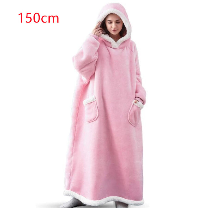 Übergrosse Hoodie-Decke mit Sherpa-Kapuze