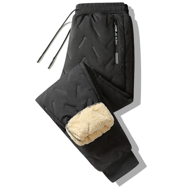 Gefütterte Herren Thermohose in Schwarz