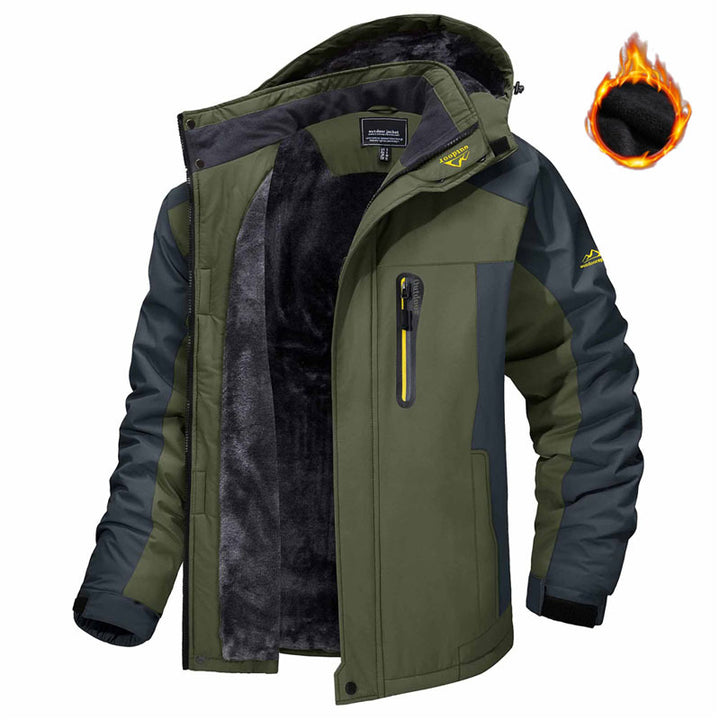 Herren-Parka mit Kapuze und Plüschfutter