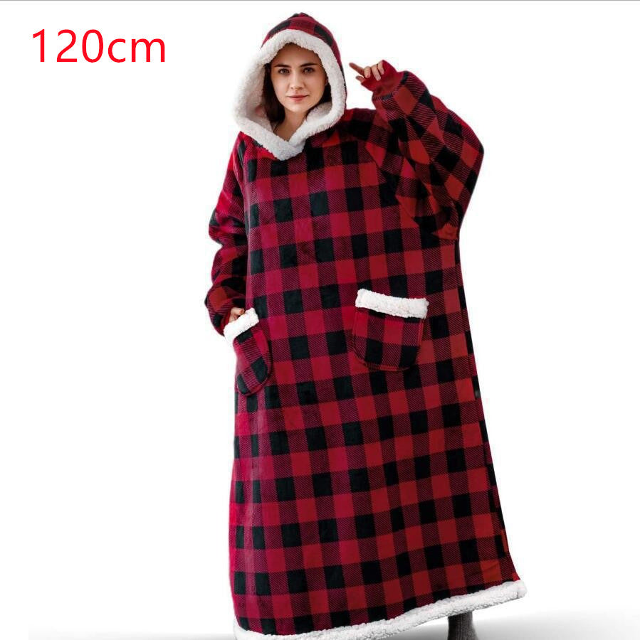 Übergrosse Hoodie-Decke mit Sherpa-Kapuze