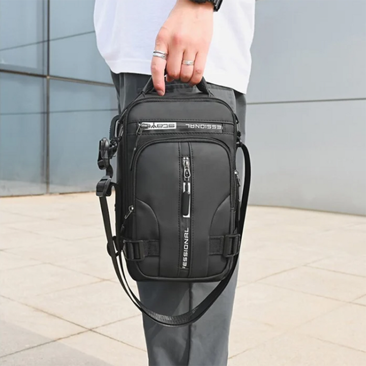 Herren Sling Bag quer über der Brust getragen