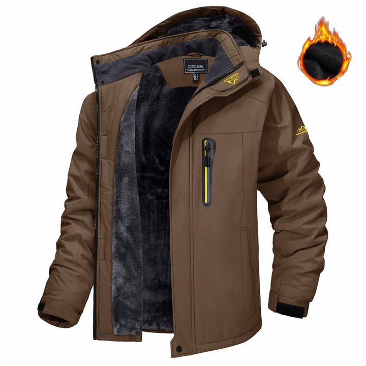 Herren-Parka mit Kapuze und Plüschfutter