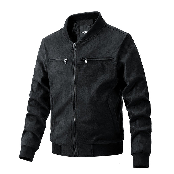 Fabian | Wildlederjacke Herren mit Stehkragen und Brusttaschen