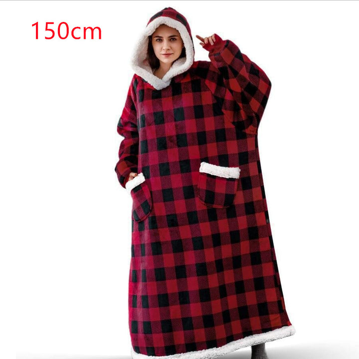 Übergrosse Hoodie-Decke mit Sherpa-Kapuze