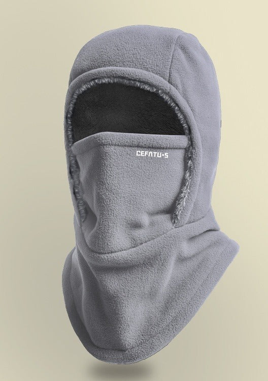 Schwarze Fleece-Sturmhaube mit Plüschfutter