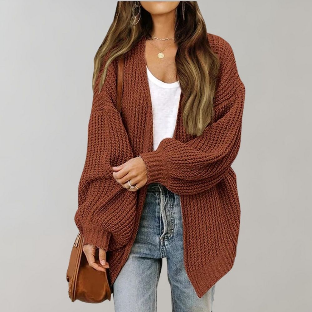 Elsa | Damen Freizeit-Strickjacke mit offener Vorderseite