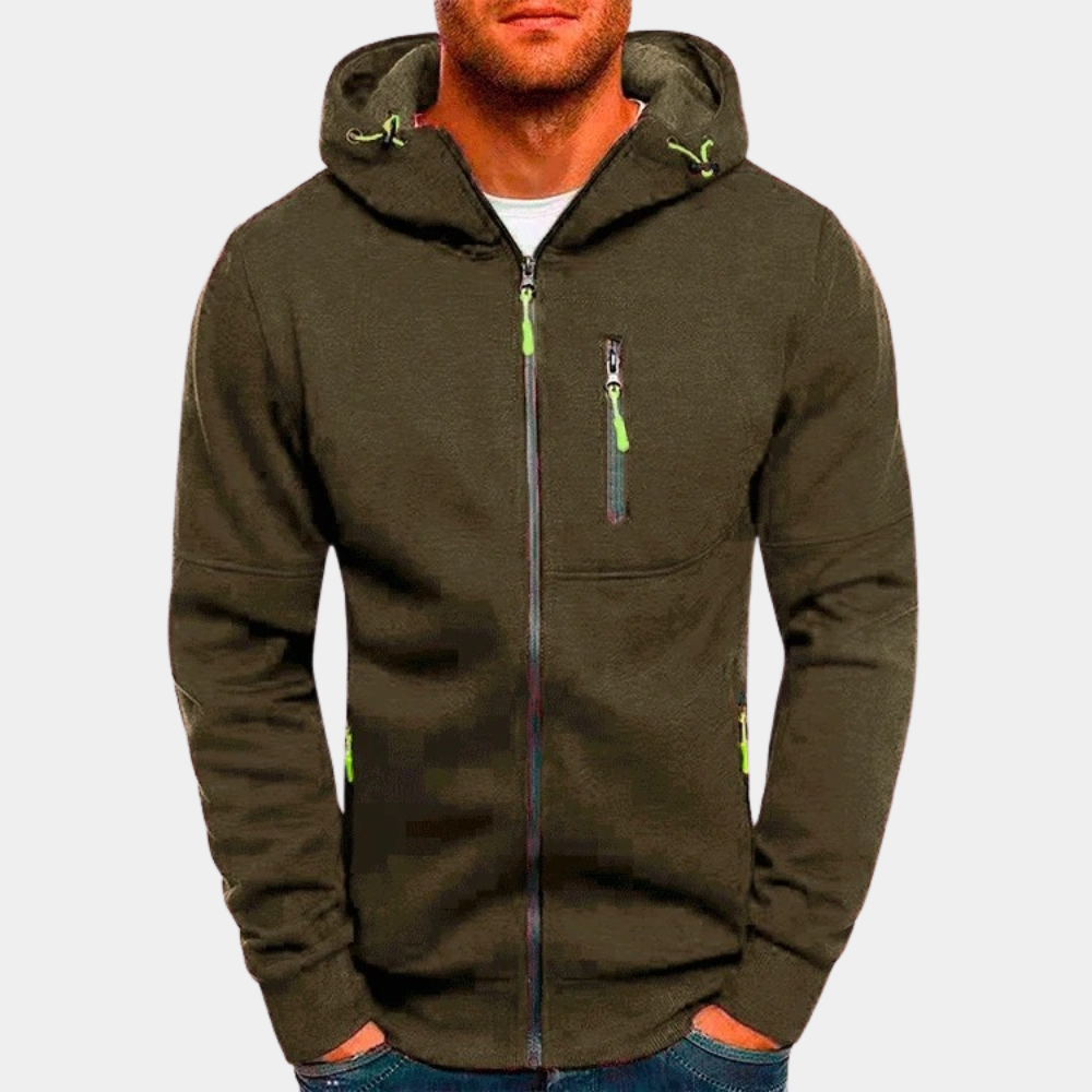 Karl | Lässiger Herren-Hoodie mit Reißverschluss