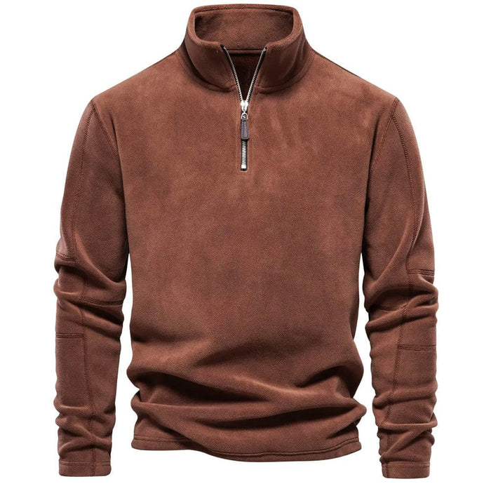 Bruno | Herren Klassisches Sweatshirt mit Viertelreißverschluss am Kragen