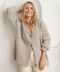 Johanna | Damen Oversized Strickjacke mit Knöpfen