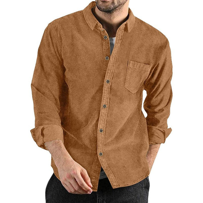 Herren Hemd mit Button-Down Kragen und Brusttasche