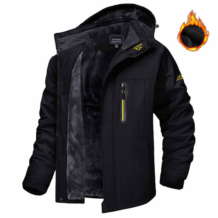 Herren-Parka mit Kapuze und Plüschfutter