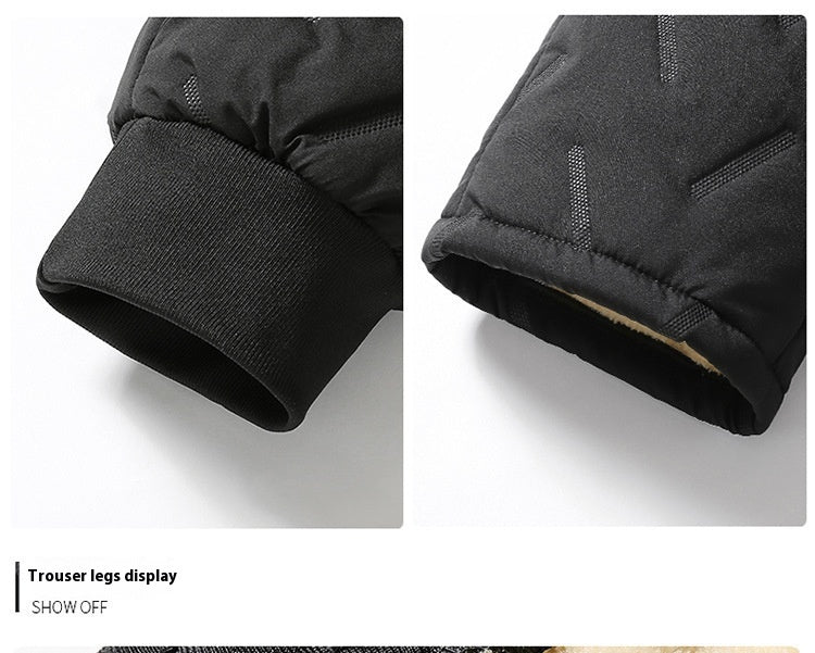 Gefütterte Herren Thermohose in Schwarz