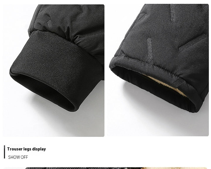 Gefütterte Herren Thermohose in Schwarz