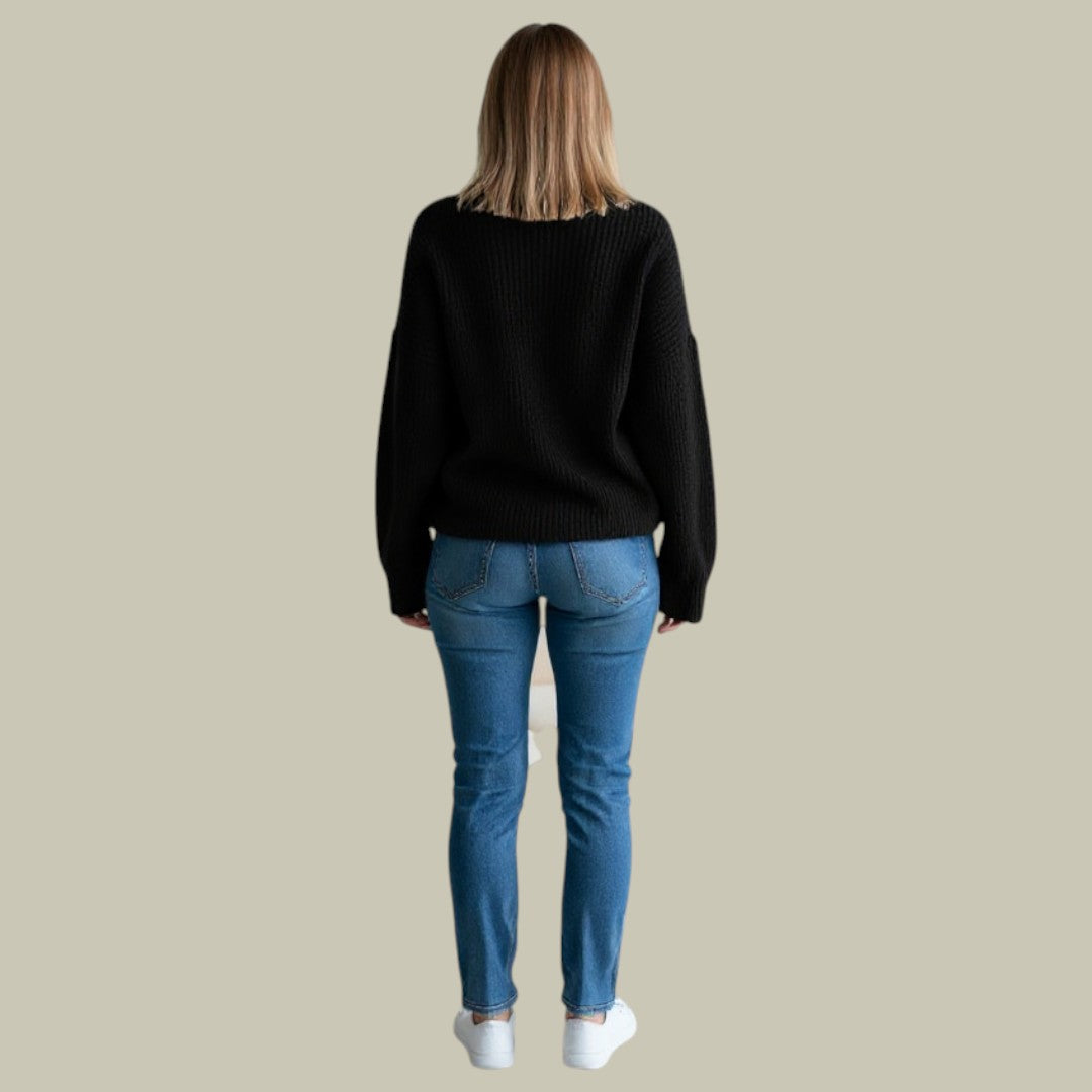 Sabine | Damen Übergroßer Rollkragenpullover für den Winter