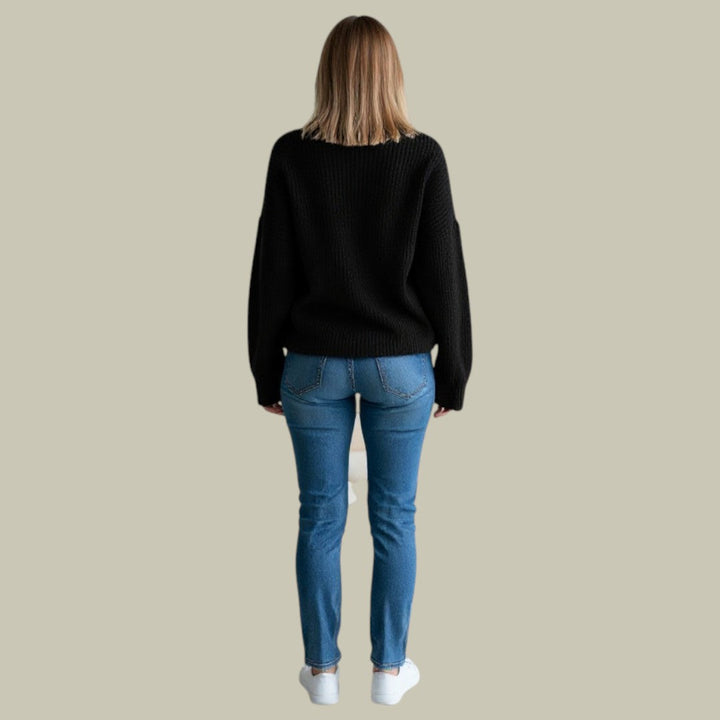 Sabine | Damen Übergroßer Rollkragenpullover für den Winter