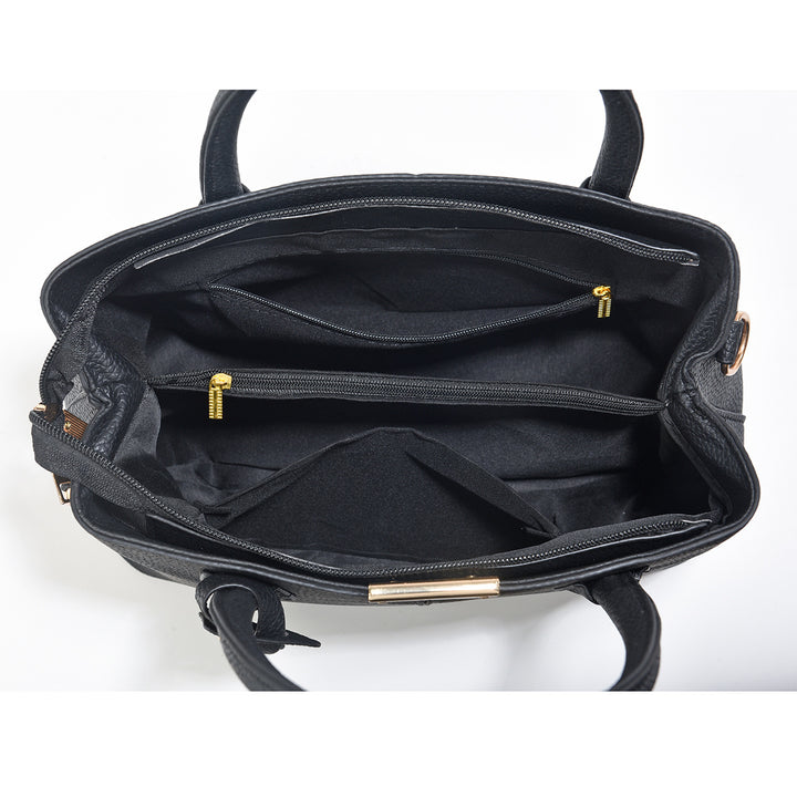 Eckige Kunstleder-Handtasche mit zwei Henkeln