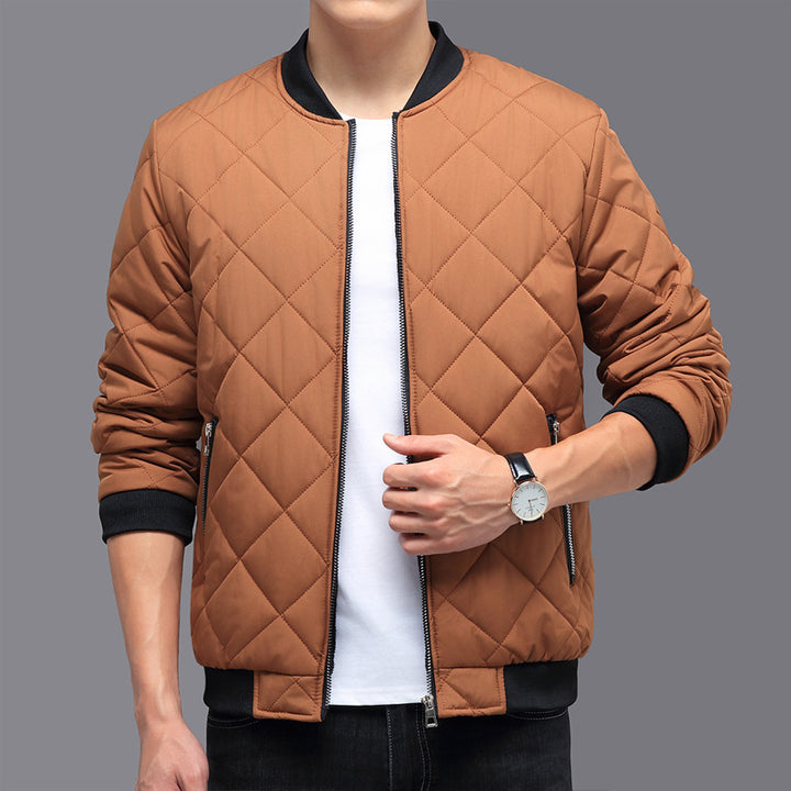 Herren Steppjacke mit Rautensteppung in Schwarz