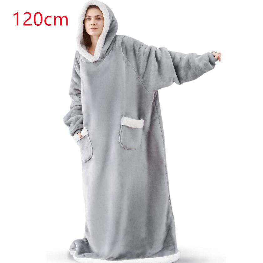 Übergrosse Hoodie-Decke mit Sherpa-Kapuze