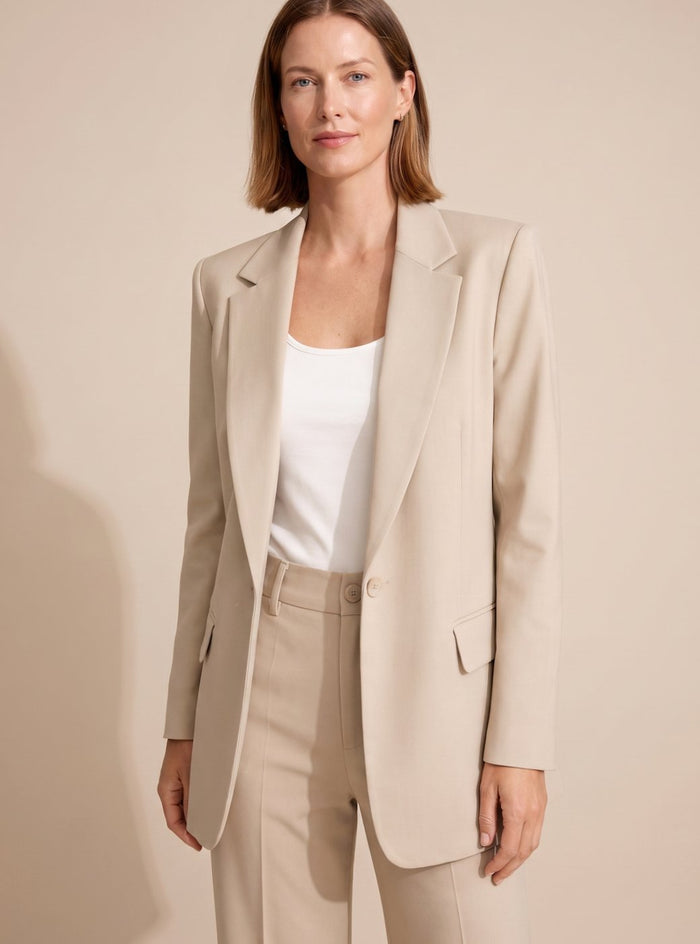 Damen Schlaghosen-Blazer-Set Tailliert Business Look