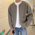 Herren Grobstrickjacke mit Reissverschluss und Taschen