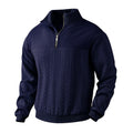 Herren Troyer mit Jacquard-Struktur in Marineblau