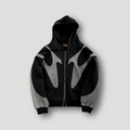 Peter | Herren Trendiger Hoodie mit Flammenmuster und Reißverschluss
