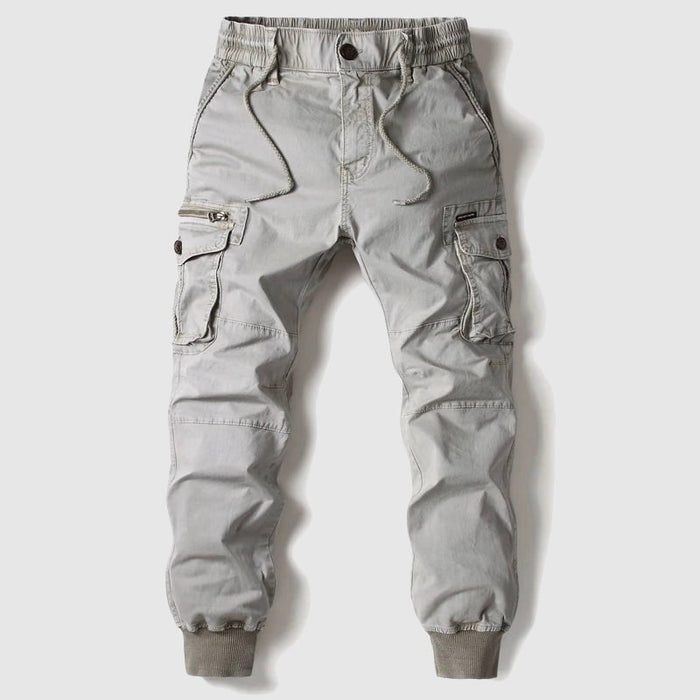 Stefan | Herren Taktische Cargo Jogger Hose Elastischer Bund