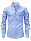 Tobias | Herren Slim Fit Streifen Knopfhemd